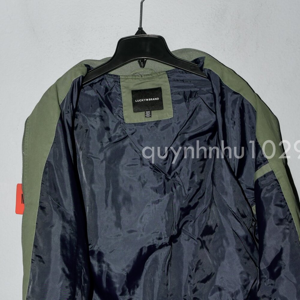 Lucky Brand Men's Bomber Jacket Full Zip - Picture 4 of 6